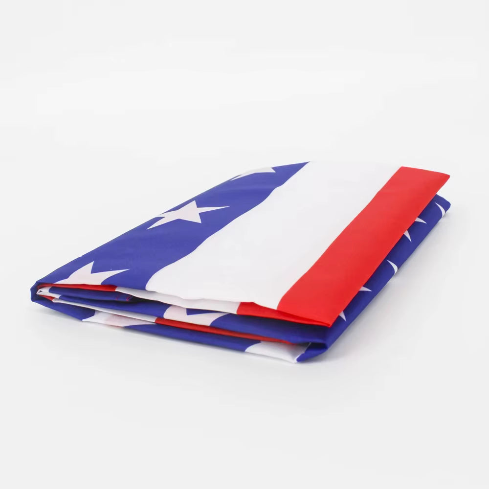 AmeriFlag™ embroidered U.S. flag properly folded in traditional triangle shape, symbolizing respect and patriotism