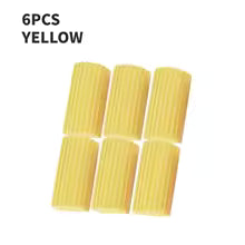 Set of 6 DustPro™ PVA sponges in yellow color, cheerful and effective for cleaning.