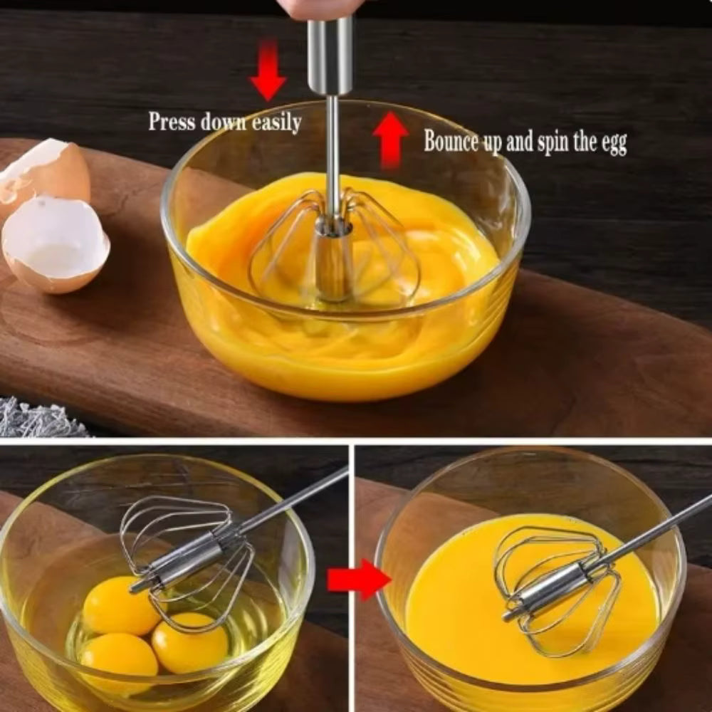 SwiftWhisk™ rotary whisk being used to beat eggs or mix batter effortlessly