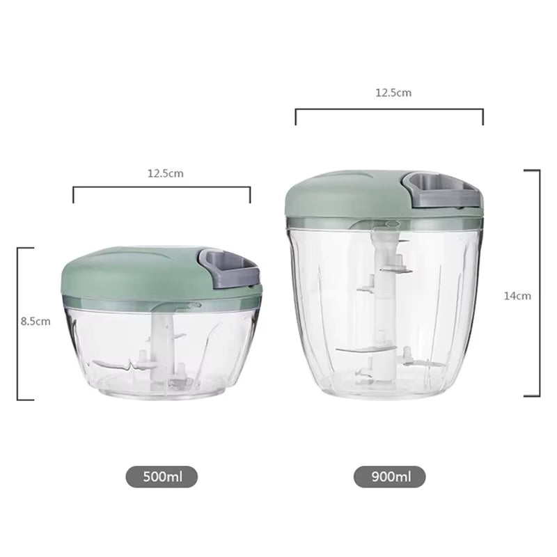 Dimensions of the ChopEase™ manual vegetable chopper showing its compact and user-friendly size