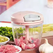 ChopEase™ manual vegetable chopper in pink color with 900mL capacity, designed for more extensive chopping tasks