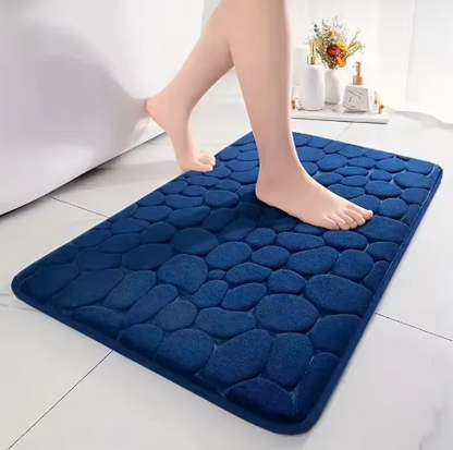 Trendvore anti-slip shower mat in blue color, soft and durable bathroom rug