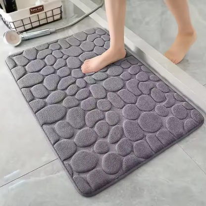 Trendvore anti-slip shower mat in grey color, soft and durable bathroom rug